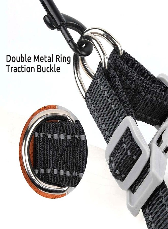 Qpets®Reflective Dog Harness Adjustable Y-Shape Pet Vest with Dual D-Rings, Soft Padded Design, Quick Release Buckle & No-Pull Design, Safe Night Walking Dog Harness with Reflective Stitches - Image 4